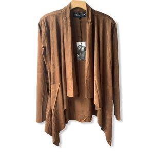 NWT KENDALL & KYLIE Jacket Suede Cognac Size S